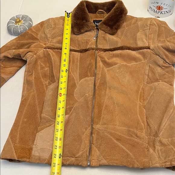 Y2K LEATHER WORKS PATCHWORK SUEDE PENNY LANE STYLE JACKET TAN/BROWN MEDIUM - Picture 16 of 17